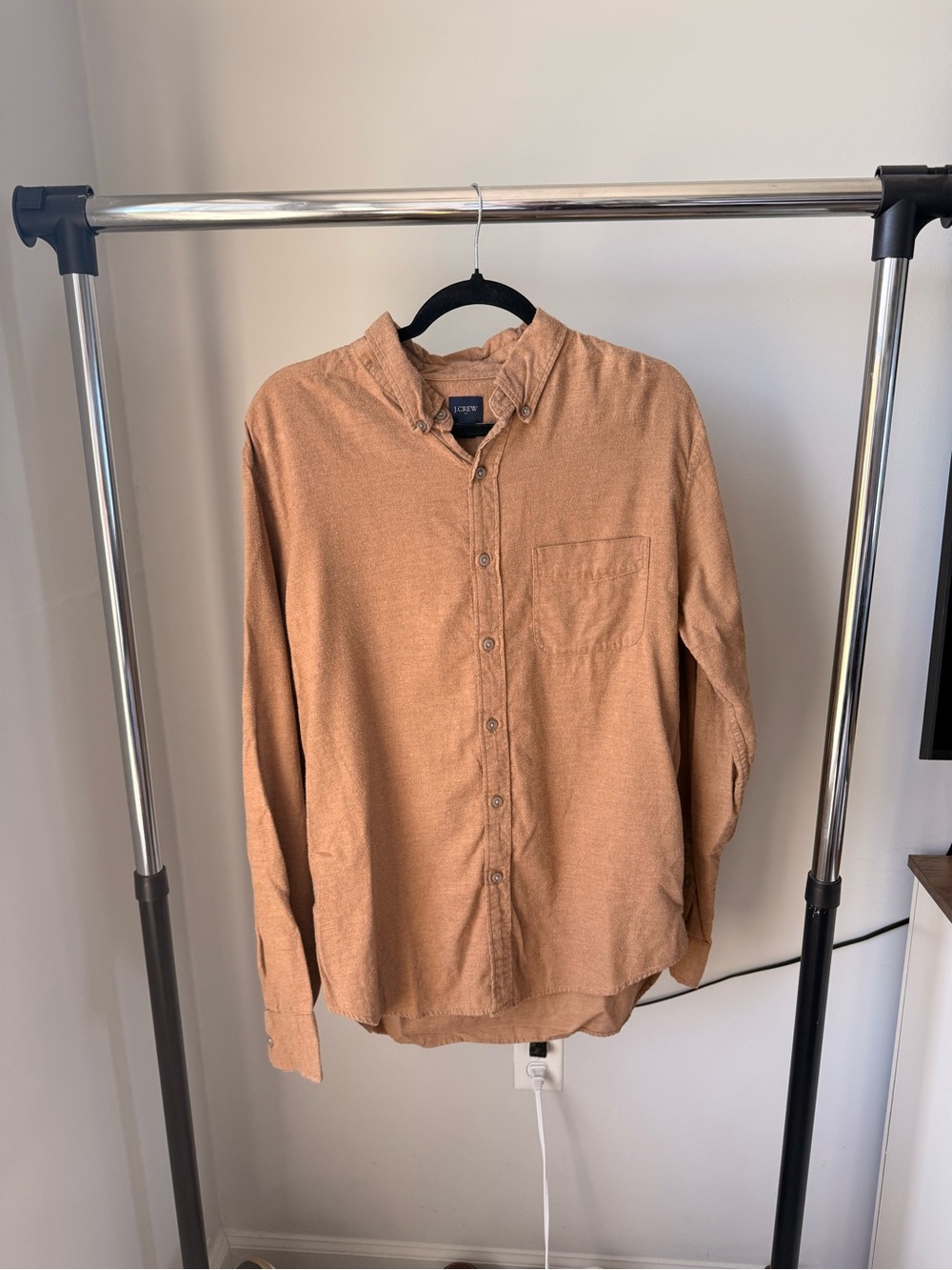 J. Crew Men's Button-Down Shirt in Warm Tan
